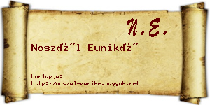Noszál Euniké névjegykártya